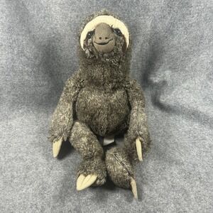 Hugfun Sloth Plush 16" Brown Gray Fuzzy Stuffed Animal Toy